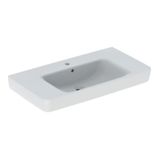 Geberit Aufsatzwaschtisch Renova Plan 90x48cm, HL mi, m Ü, Abl, we. K-Tect
