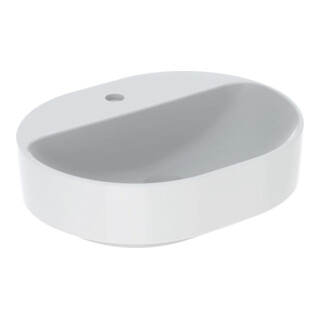 Geberit Aufsatzwaschtisch VariForm 50x40cm, m HLB, o Ü, ellipt., we. K-Tect