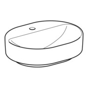 Geberit Aufsatzwaschtisch VariForm 50x40cm, m HLB, o Ü, ellipt., we. K-Tect-4