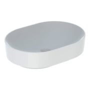 Geberit Aufsatzwaschtisch VariForm 55x40cm, o. Hahnl., o. ÜL, ellipt., weiß