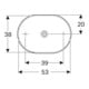 Geberit Aufsatzwaschtisch VariForm 55x40cm, o HL, o ÜL, ellipt., we. K-Tect-5