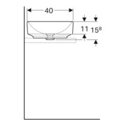 Geberit Aufsatzwaschtisch VariForm 55x40cm, o HL, o. ÜL, ov., we. K-Tect-2