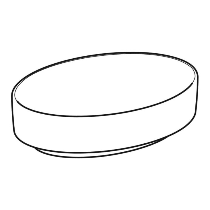 Geberit Aufsatzwaschtisch VariForm 55x40cm, o HL, o. ÜL, ov., we. K-Tect