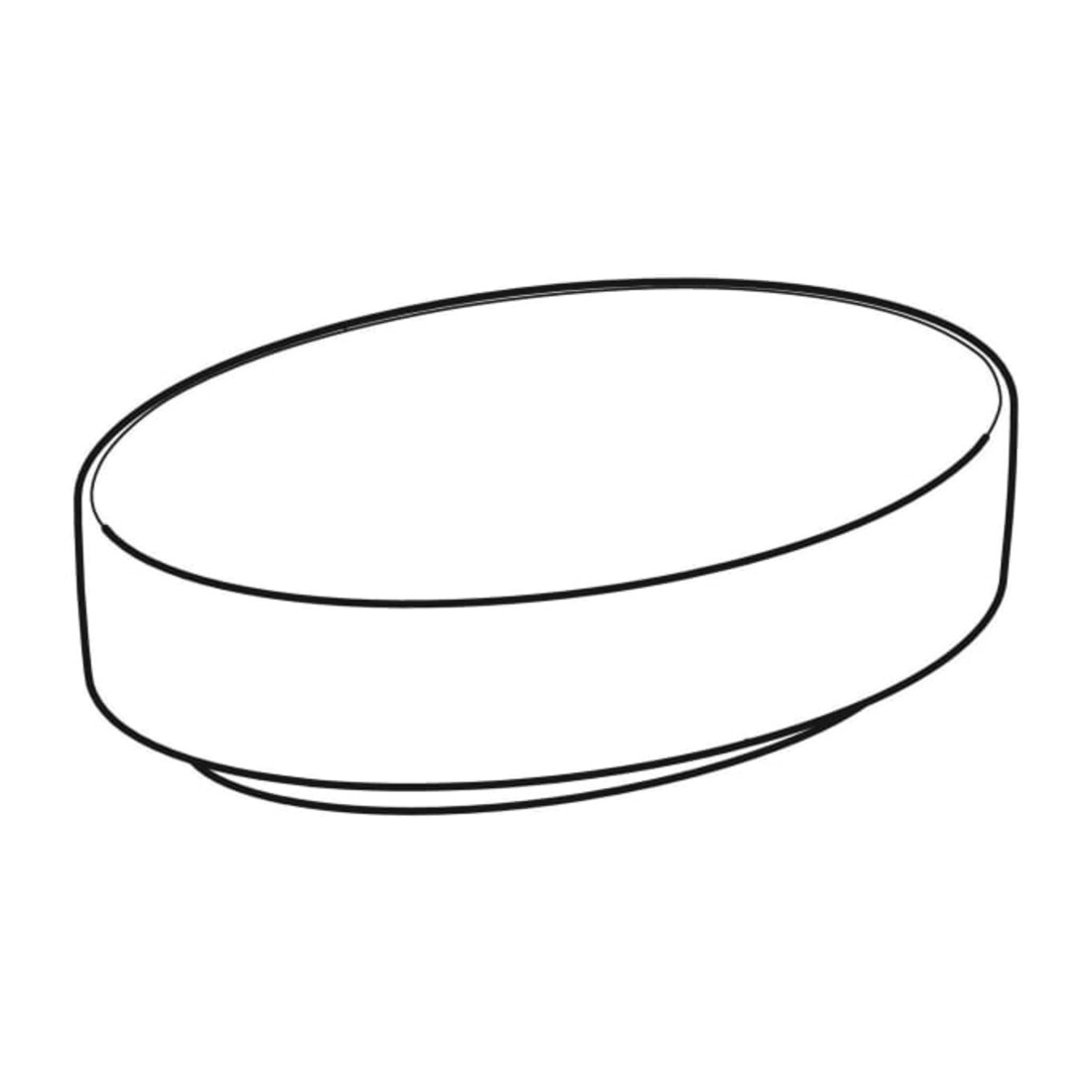 Geberit Aufsatzwaschtisch VariForm 55x40cm, o HL, o. ÜL, ov., we. K-Tect