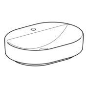 Geberit Aufsatzwaschtisch VariForm 60x45cm, m HLB, o Ü, ellipt., we. K-Tect-2