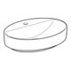Geberit Aufsatzwaschtisch VariForm 60x45cm, m HLB, o. ÜL, ov., we. K-Tect