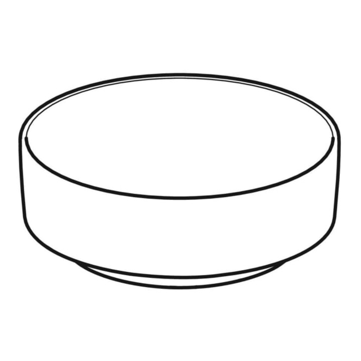 Geberit Aufsatzwaschtisch VariForm d 40cm, o. Hahnl., o. ÜL, rd, we. K-Tect
