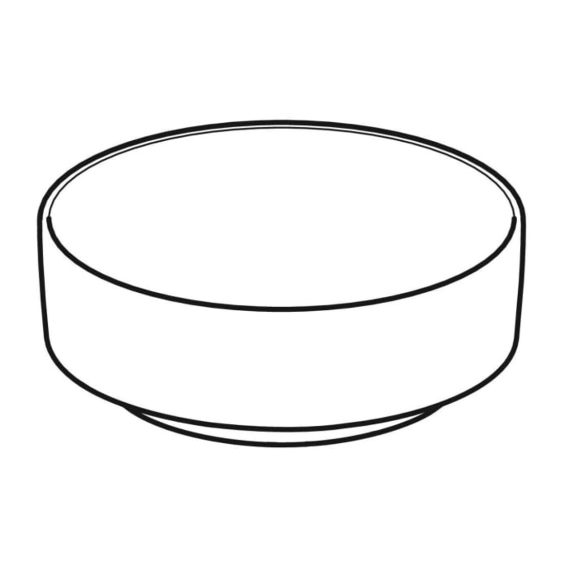 Geberit Aufsatzwaschtisch VariForm d 40cm, o. Hahnl., o. ÜL, rund, weiß