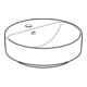 Geberit Aufsatzwaschtisch VariForm d 45cm, m Hahnloch, m ÜL, rd, we. K-Tect-4