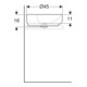 Geberit Aufsatzwaschtisch VariForm d 45cm, m Hahnloch, m ÜL, rd, we. K-Tect