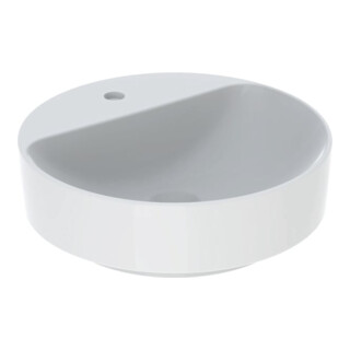 Geberit Aufsatzwaschtisch VariForm d 45cm, m HLB, o. ÜL, rd, we. K-Tect