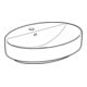 Geberit Aufsatzwaschtisch VariForm we., 60x45cm, m Hahnloch, m ÜL, oval-2