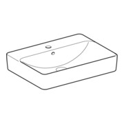Geberit Aufsatzwaschtisch VariForm we., 60x45cm, m Hahnloch, m ÜL, recht.-2