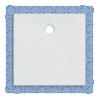 Geberit Bac à douche Olona blanc/mat, carré, 90x90x4 cm