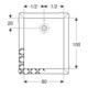 Geberit Bac à douche rectangulaire Olona blanc/mat, 100x80x4 cm
