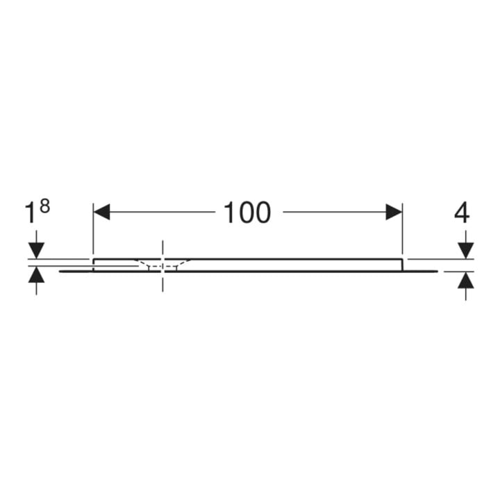 Geberit Bac à douche rectangulaire Olona blanc/mat, 100x80x4 cm