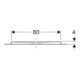 Geberit Bac à douche rectangulaire Olona blanc/mat, 100x80x4 cm