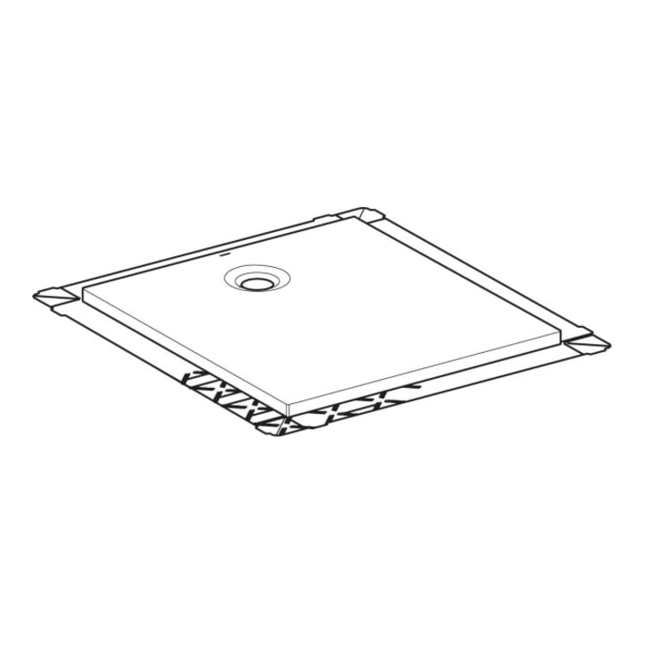 Geberit Bac à douche rectangulaire Olona blanc/mat, 100x90x4 cm