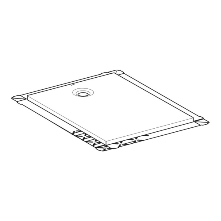 Geberit Bac à douche rectangulaire Olona blanc/mat, 120x80x4 cm