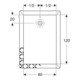 Geberit Bac à douche rectangulaire Olona blanc/mat, 120x80x4 cm