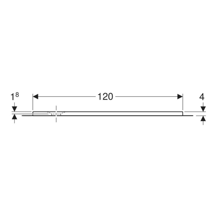 Geberit Bac à douche rectangulaire Olona blanc/mat, 120x80x4 cm