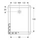 Geberit Bac à douche rectangulaire Olona blanc/mat, 120x90x4 cm-4