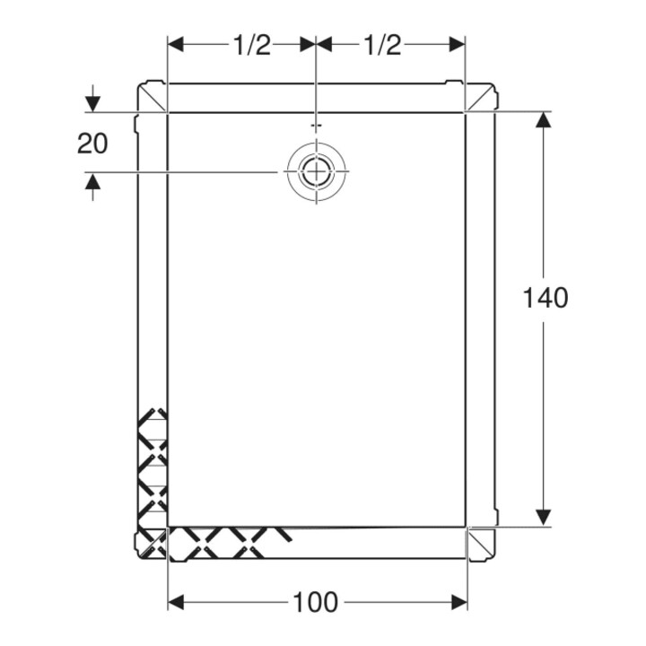 Geberit Bac à douche rectangulaire Olona blanc/mat, 140x100x4 cm