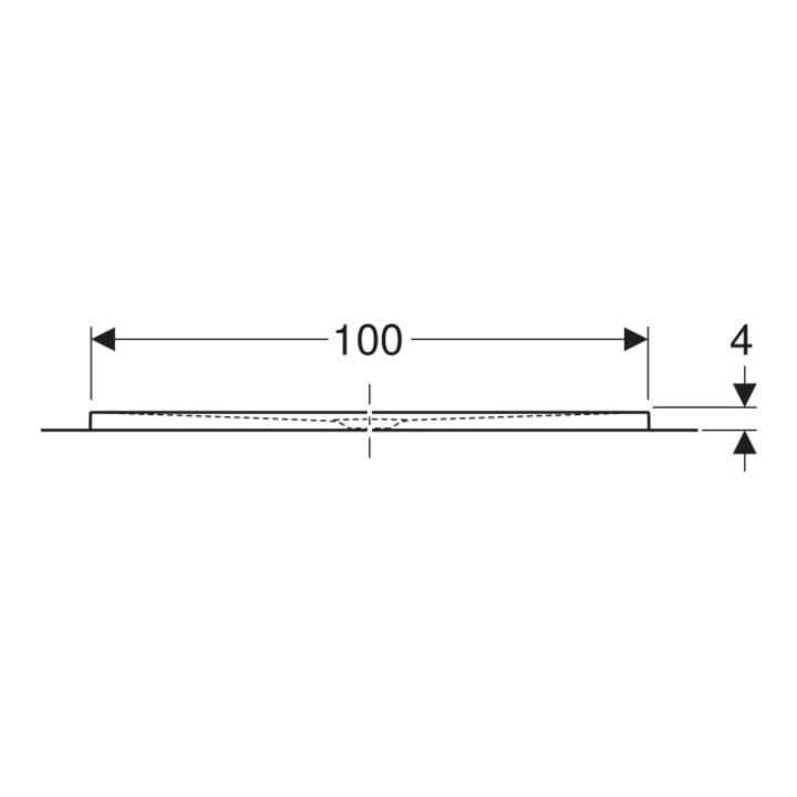 Geberit Bac à douche rectangulaire Olona blanc/mat, 140x100x4 cm