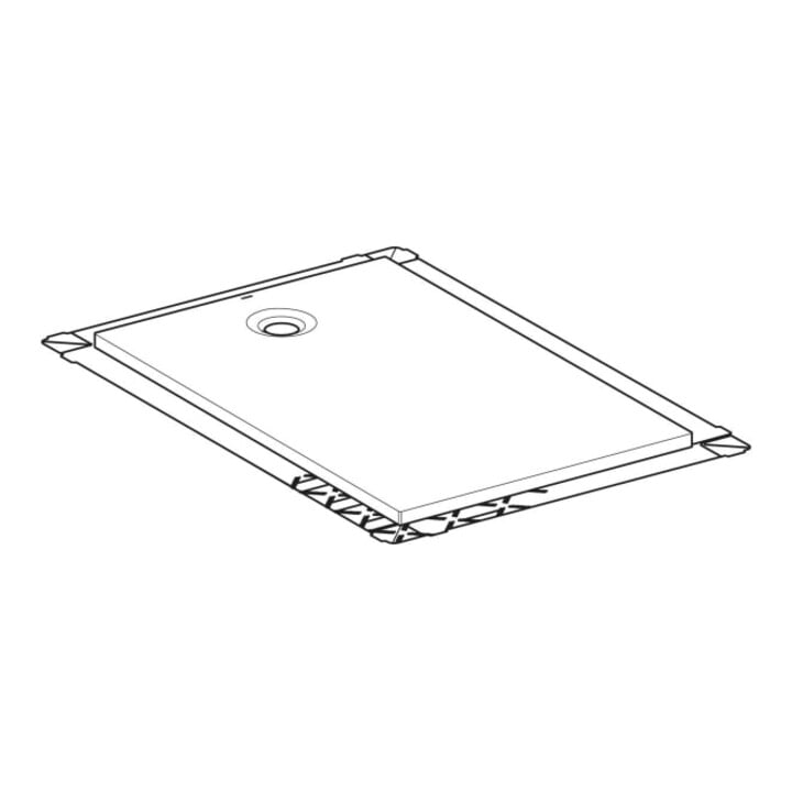 Geberit Bac à douche rectangulaire Olona blanc/mat, 140x80x4 cm