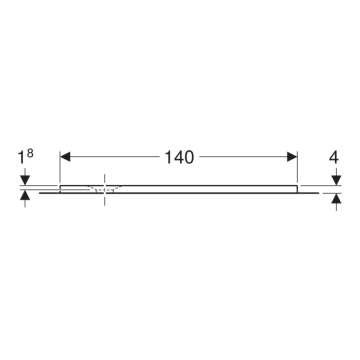 Geberit Bac à douche rectangulaire Olona blanc/mat, 140x90x4 cm