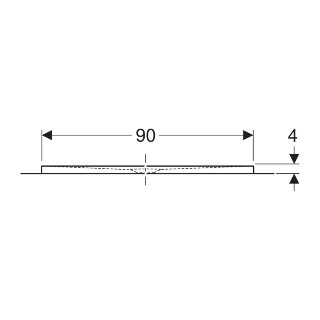 Geberit Bac à douche rectangulaire Olona blanc/mat, 140x90x4 cm