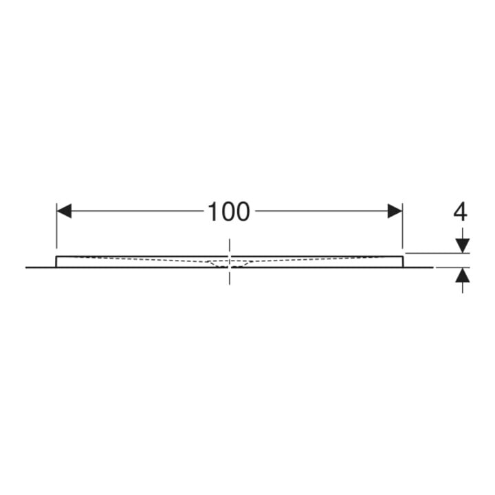 Geberit Bac à douche rectangulaire Olona blanc/mat, 160x100x4 cm