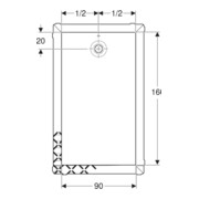Geberit Bac à douche rectangulaire Olona blanc/mat, 160x90x4 cm-4