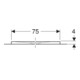 Geberit Bac à douche rectangulaire Olona blanc/mat, 170x75x4 cm