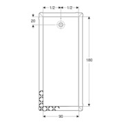 Geberit Bac à douche rectangulaire Olona blanc/mat, 180x90x4 cm-4