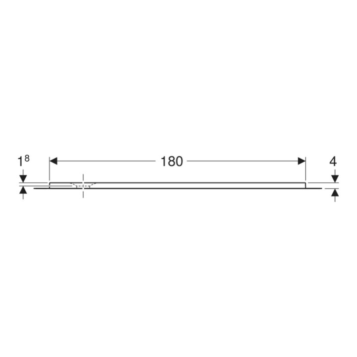Geberit Bac à douche rectangulaire Olona blanc/mat, 180x90x4 cm
