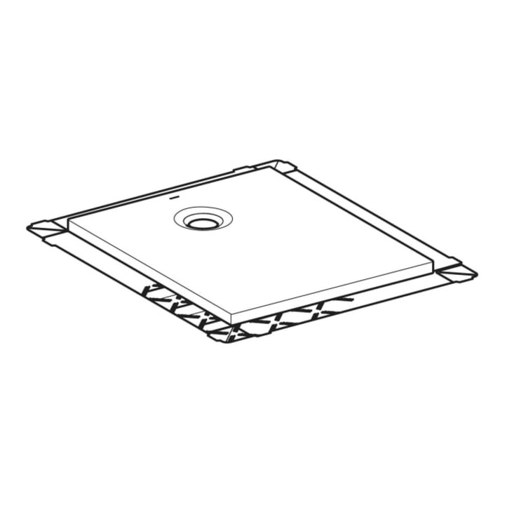 Geberit Bac à douche rectangulaire Olona blanc/mat, 90x75x4 cm