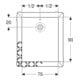 Geberit Bac à douche rectangulaire Olona blanc/mat, 90x75x4 cm