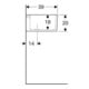 Geberit Bac multifonction Publica 50x39x20 cm, avec trop-plein, blanc