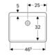 Geberit Bac multifonction Publica 50x39x20 cm, avec trop-plein, blanc