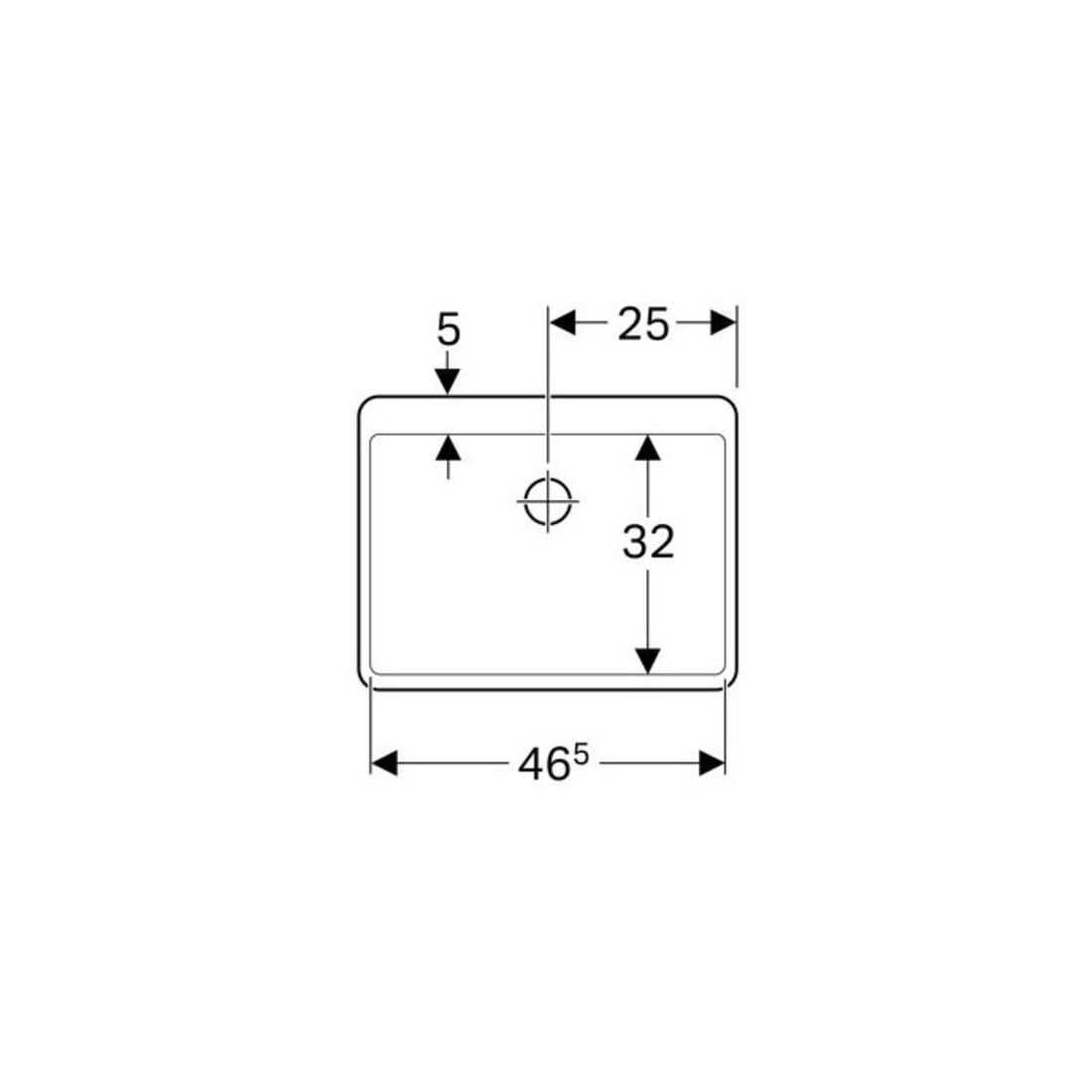Geberit Bac multifonction Publica 50x39x20 cm, avec trop-plein, blanc