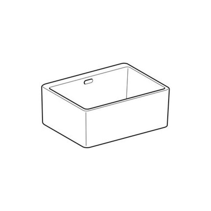 Geberit Bac multifonction Publica 50x39x20 cm, avec trop-plein, blanc