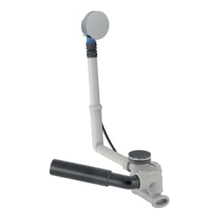 Geberit Badewannenablauf d52 m Drehb., m Fertigbaus., L 26cm, hgl-vc