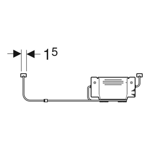 Geberit Bandeau lumineux 40 cm long, droite et gauche, pour tiroir