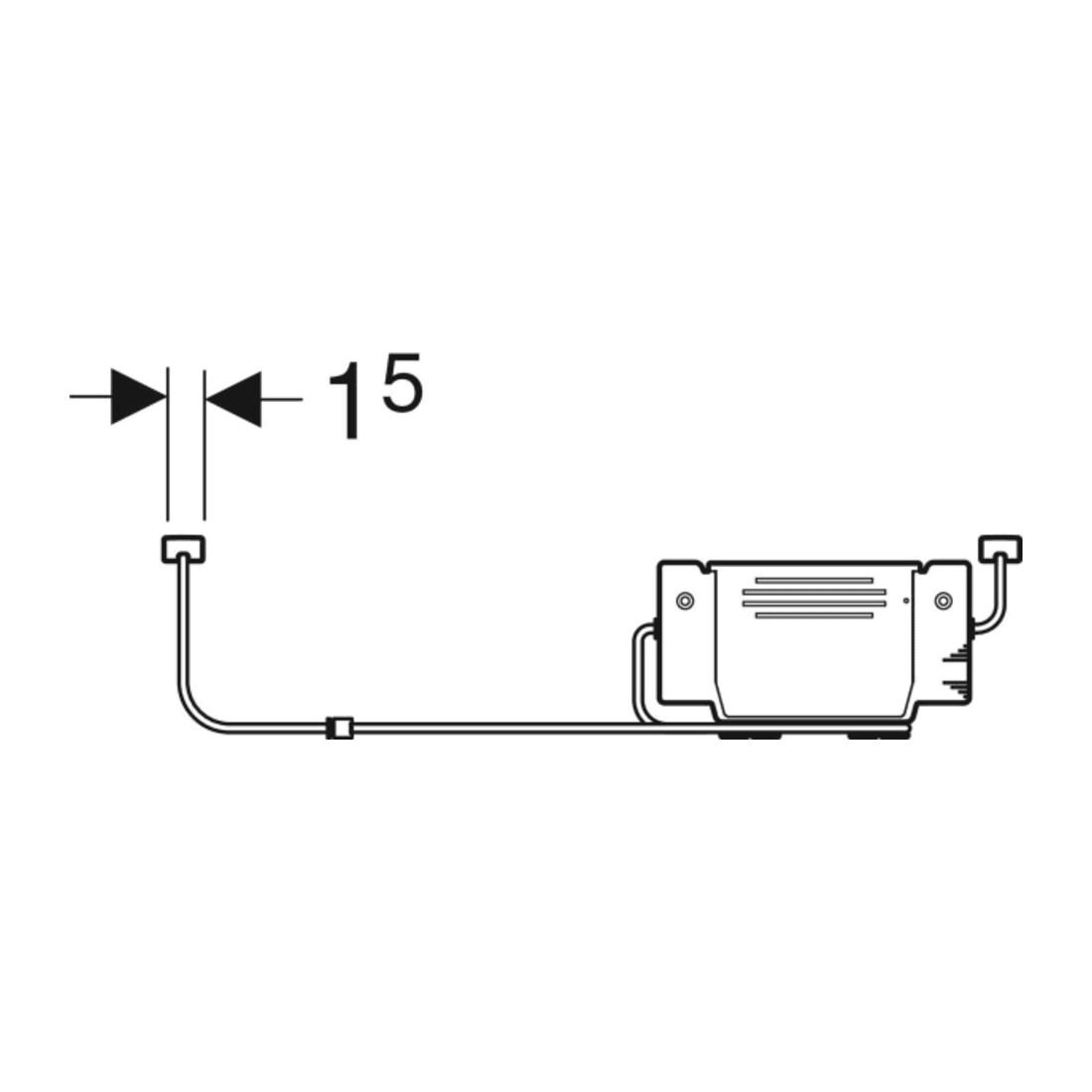 Geberit Bandeau lumineux 40 cm long, droite et gauche, pour tiroir