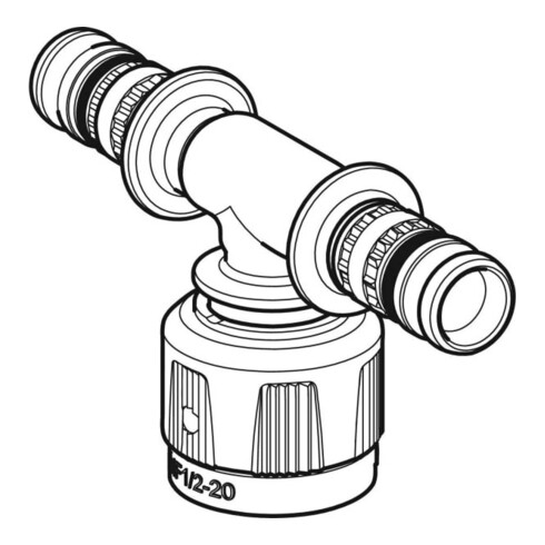 Geberit bergangs-T-Stück Mepla d 16mm/MF20/d= 16, m MasterFix, DG, PVDF