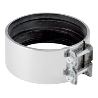 Geberit bergangsspannverbinder DN 90, 89-90/89-90mm, Edelstahl