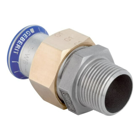 Geberit bergangsverschraubung Mapress d 22mmxR 1/2, labs-f, m AG, Edelstahl
