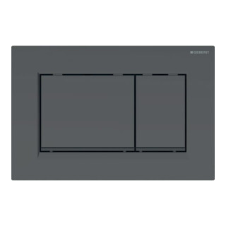 Geberit Betätigungsplatte Sigma 20 Pl/T sw ma, Streif sw, f 2-Mg, Kunststoff