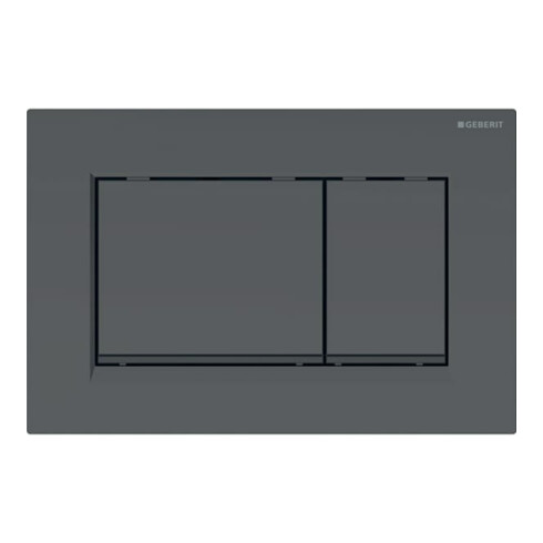 Geberit Betätigungsplatte Sigma 20 Pl/T sw ma, Streif sw, f 2-Mg, Kunststoff